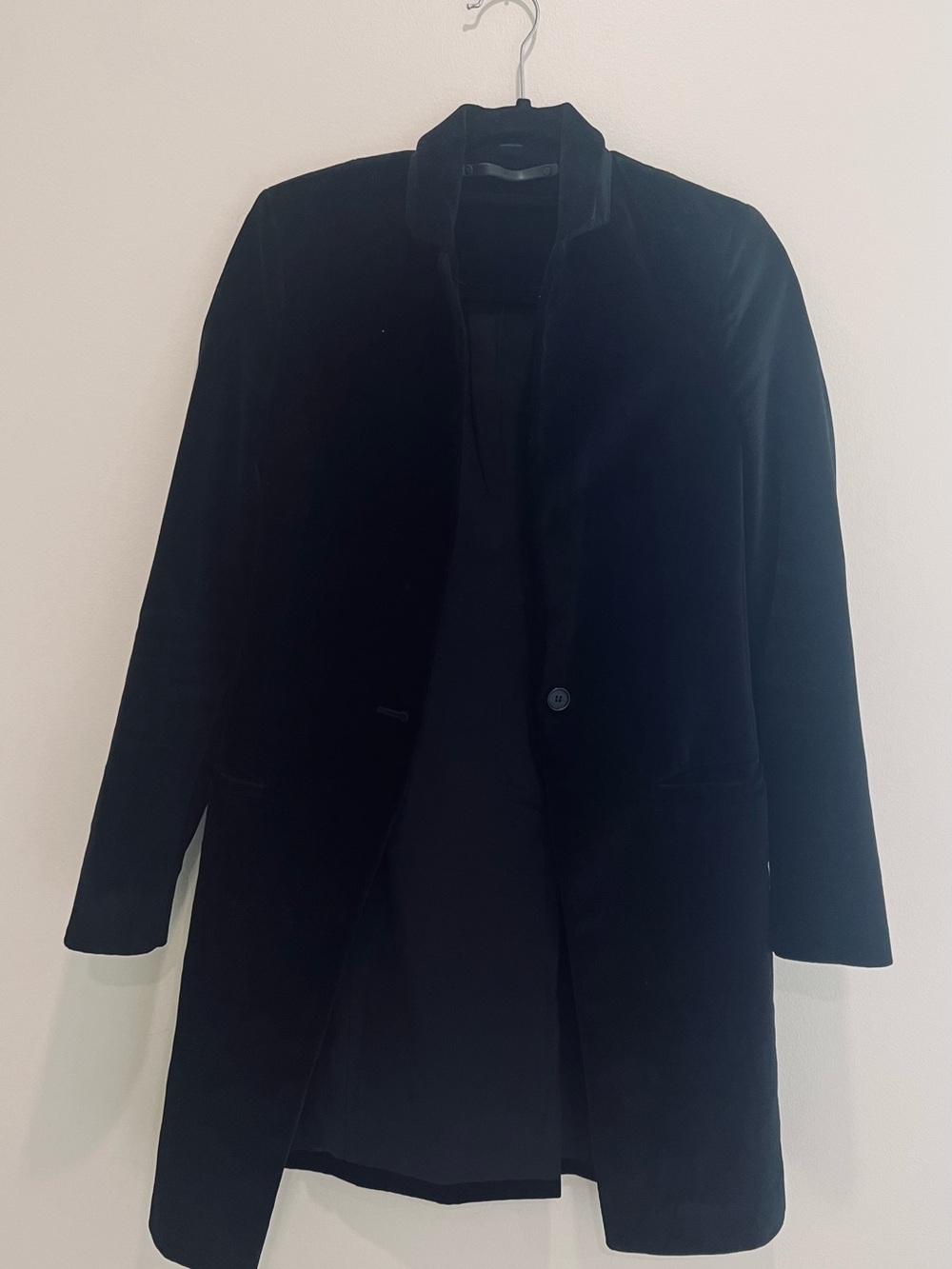 All Saints Black Single-Button Blazer Coat